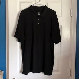 Short sleeves black polo